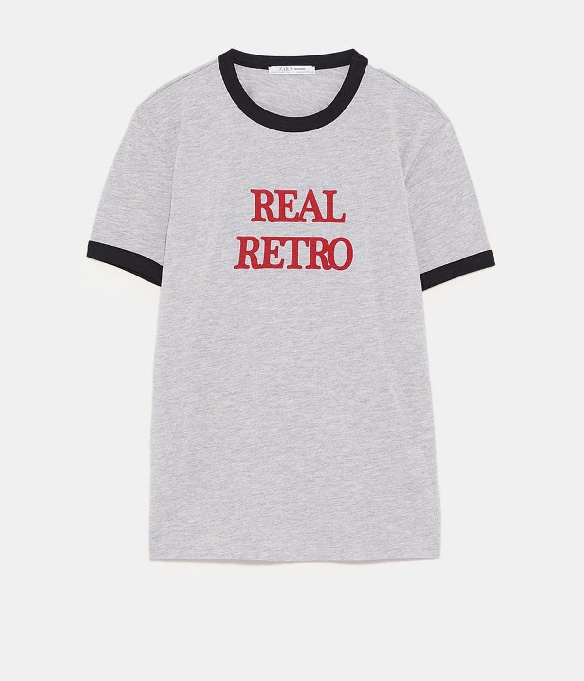 Camiseta retro de Zara (Precio: 3,99 euros)