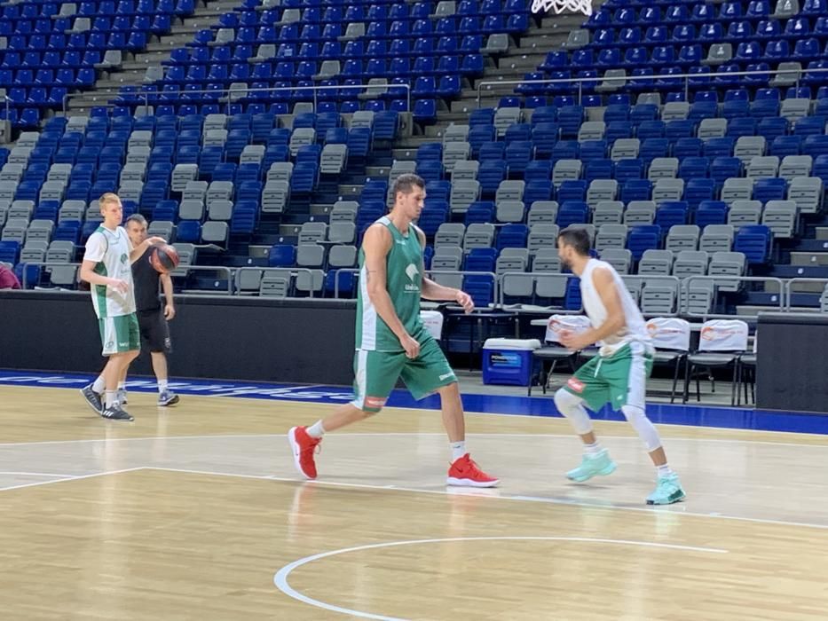 Primer entrenamiento de Rubén Guerrero con el Unicaja