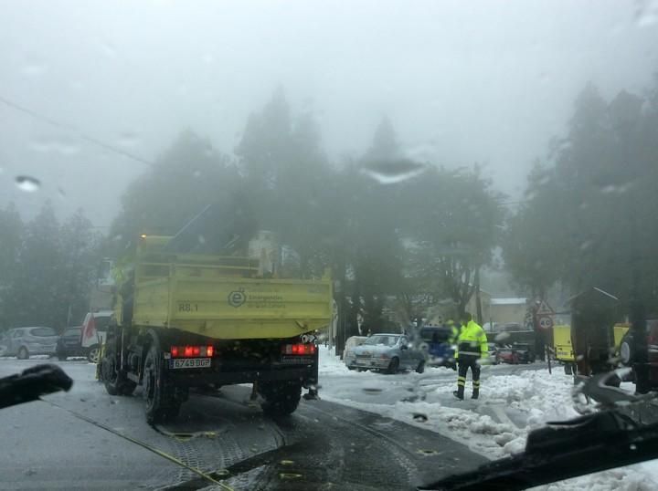 Así nevó en 2016 en la cumbre de Gran Canaria.