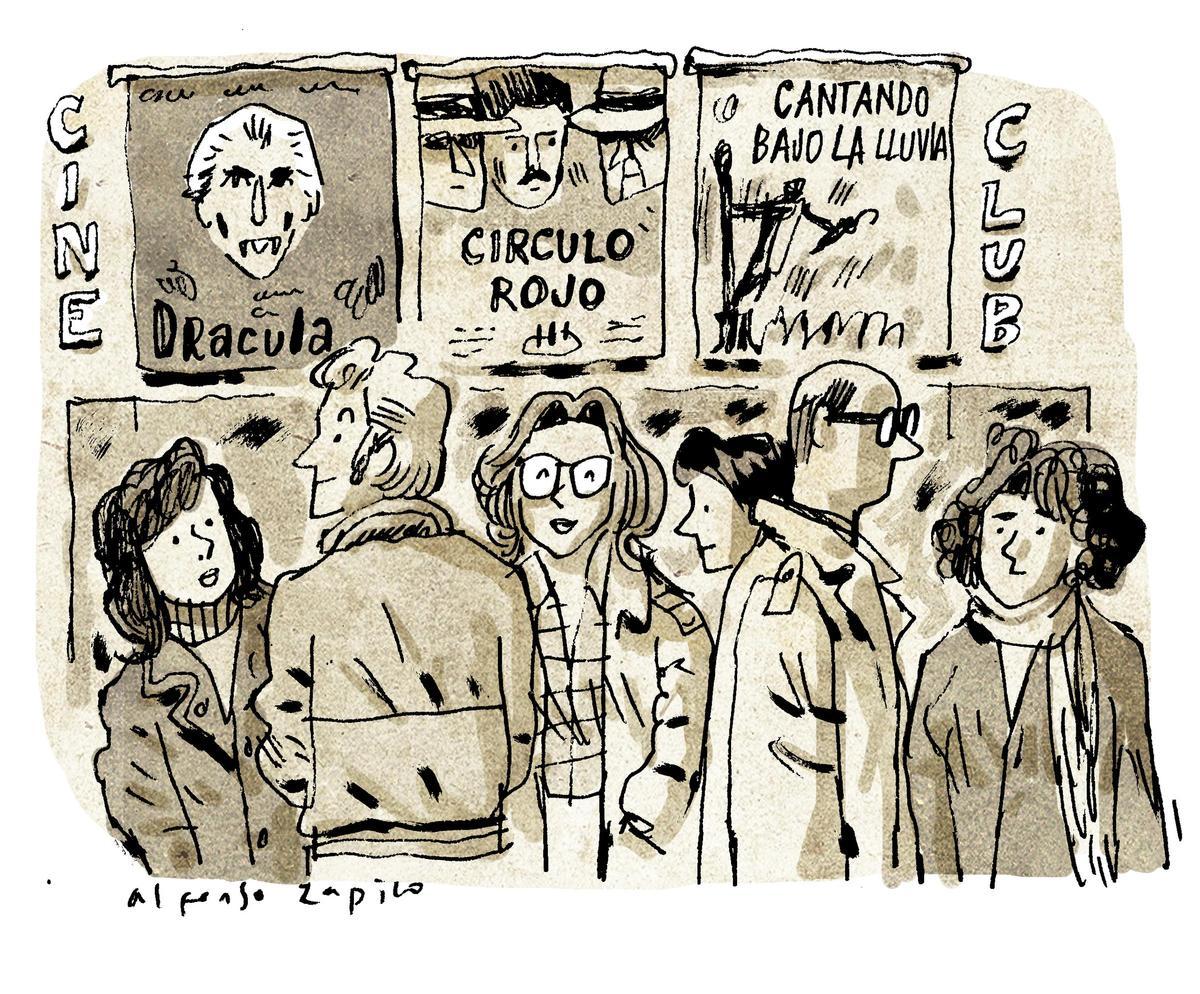 Los cineclubs, vistos por Alfonso Zapico.