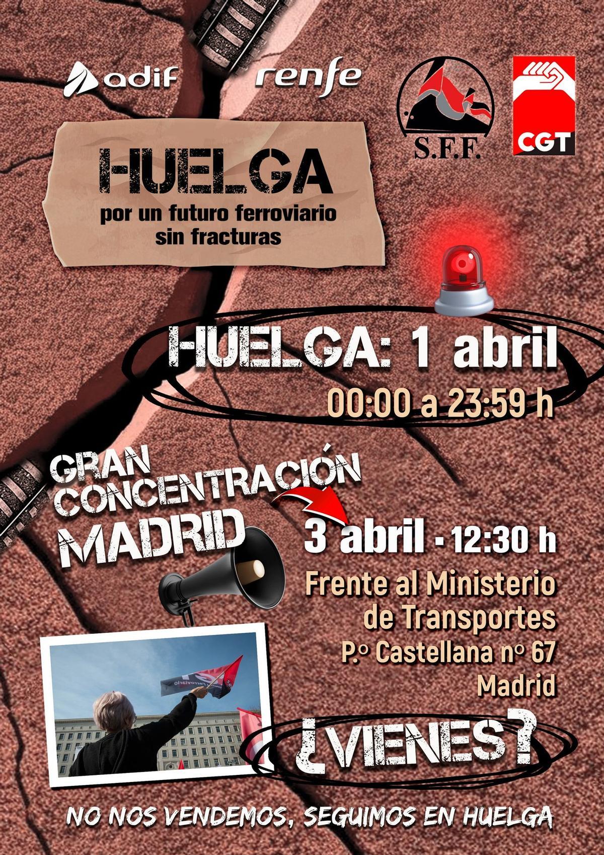 Habrá una concentración frente al Ministerio de Transportes de Madrid.
