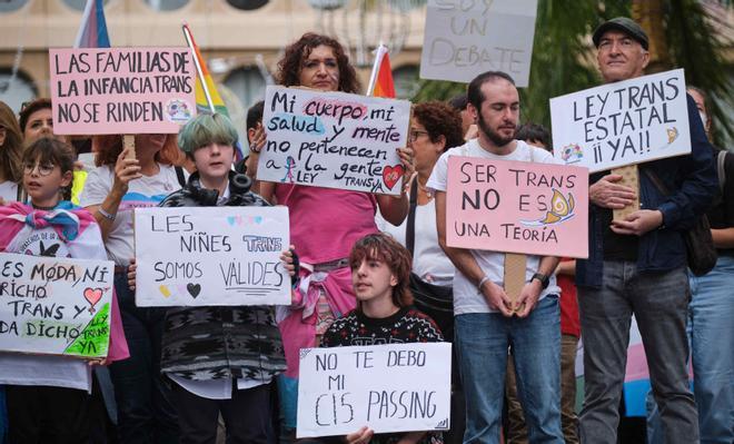 Concentración contra los recortes en las propuestas de Ley Trans en Santsa Cruz de Tenerife