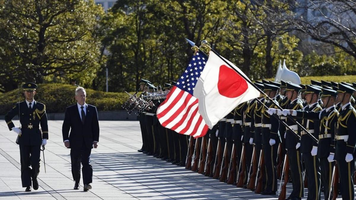 El secretario de Defensa de EEUU, James Mattis, en Tokyo (Japón).