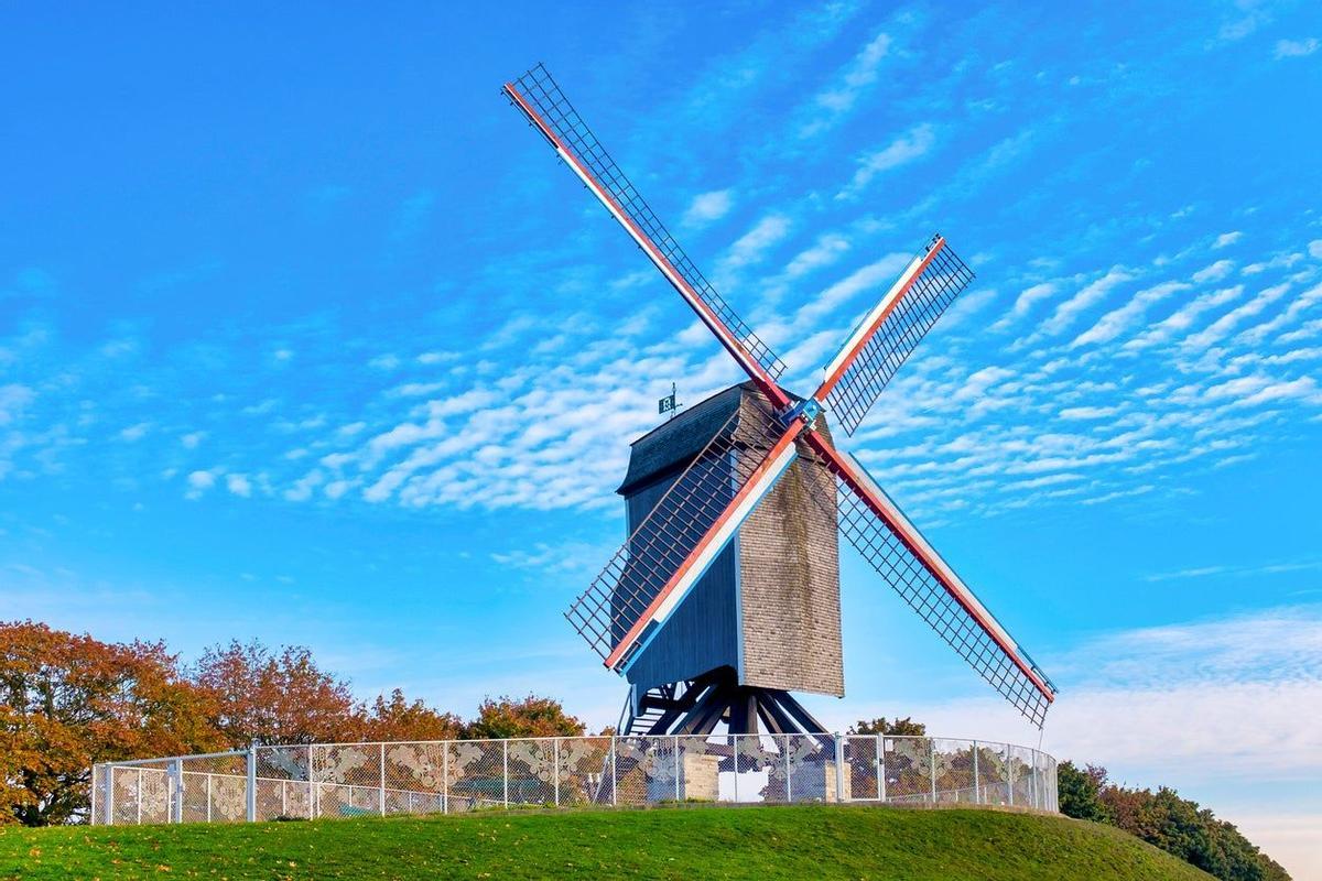 Molinos, Brujas, Bélgica, ciudad medieval