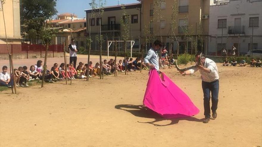 Un grupo de escolares se acerca a la tauromaquia