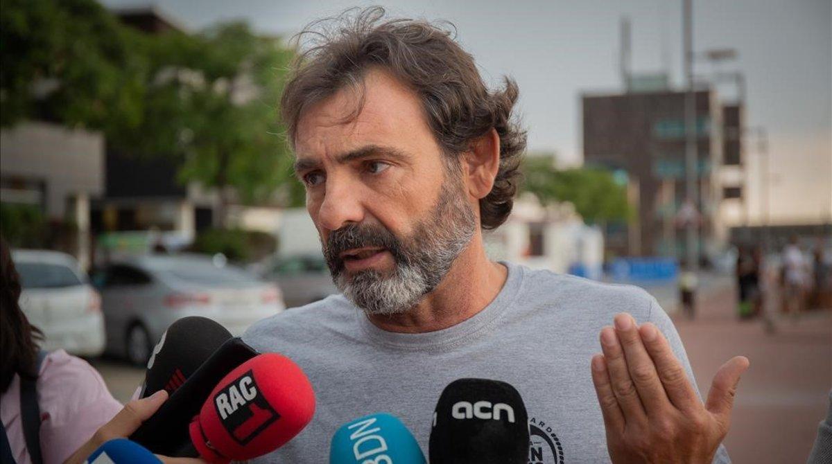 Óscar Camps, durante una comparecencia ante los medios en Barcelona.