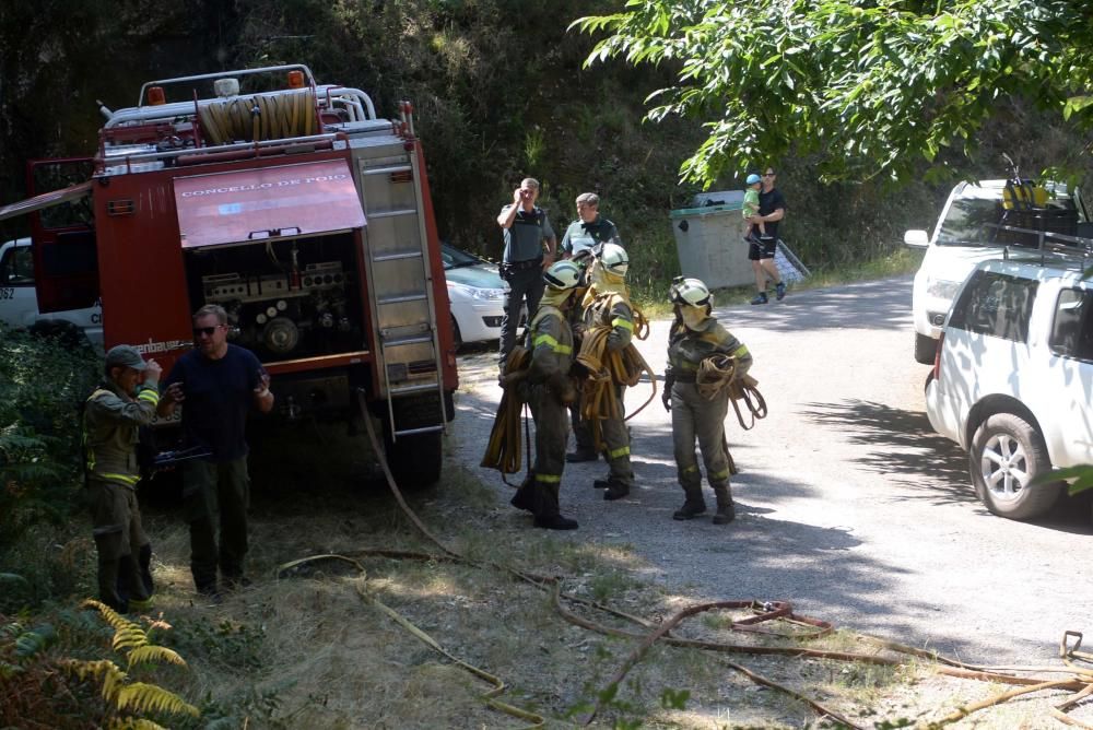 Incendio forestal en Cotobade