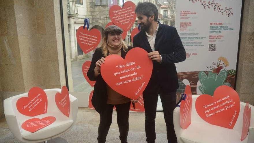 Yoya Blanco y Manel Loureiro en la presentación de la campaña. // Rafa Vázquez