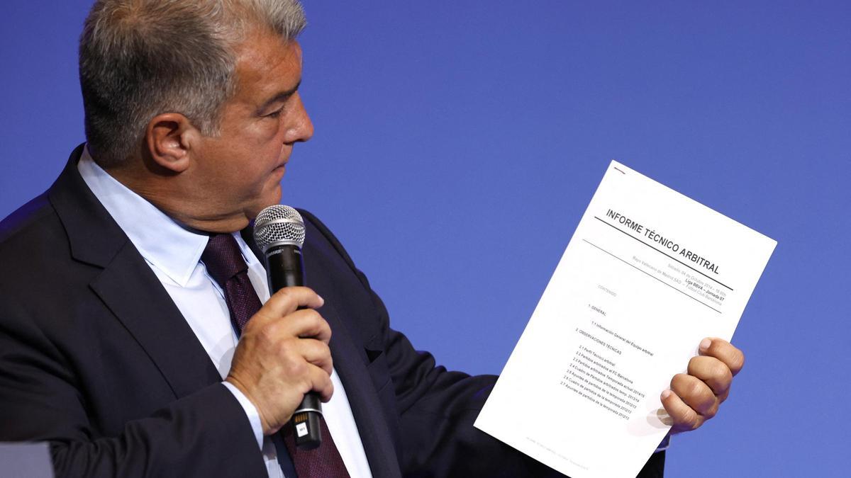 Laporta: "Que el Real Madrid se persone y alegue que se siente perjudicado me parece un ejercicio de cinismo sin precedentes"