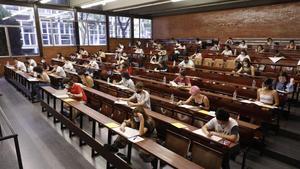 Pruebas de acceso a la universidad el pasado julio en Barcelona.