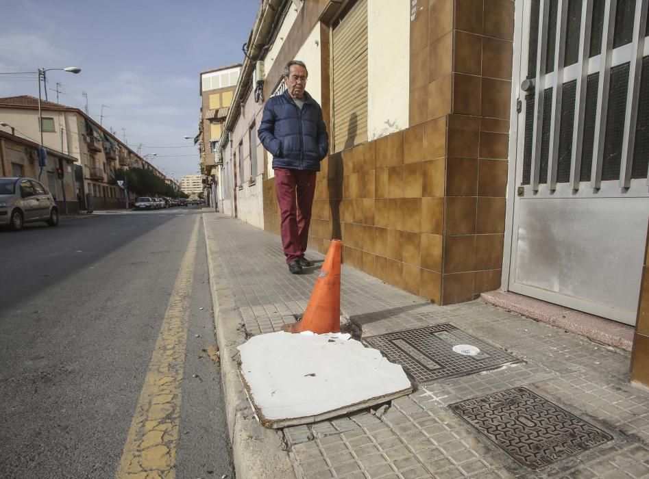 Agujeros en las calles de Alicante