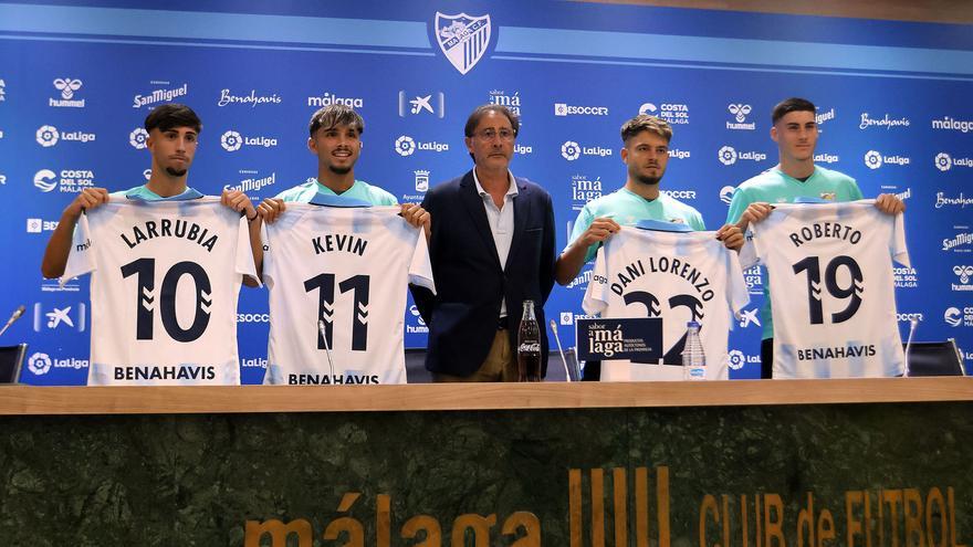 Dani Lorenzo, Roberto, Larrubia y Kevin, de regreso en el Málaga CF