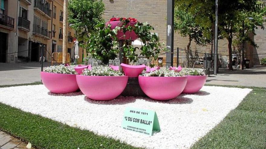 L&#039;ou, situat al rajolí del brollador de la plaça de Pius XII d&#039;Igualada