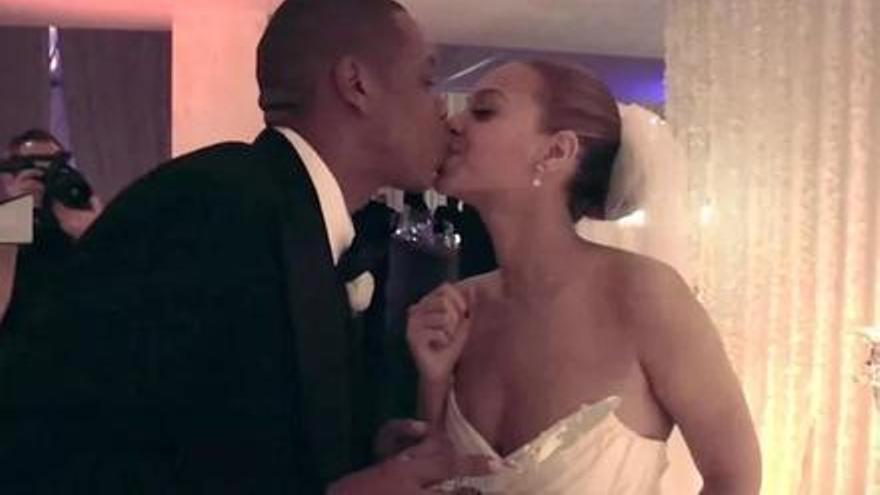 Imagen de la boda de Beyoncé y Jay-Z.