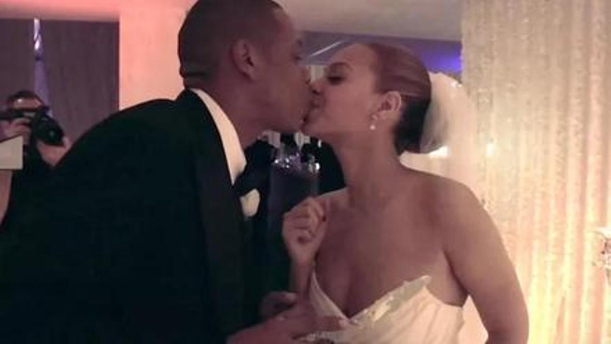 Imagen de la boda de Beyoncé y Jay-Z.