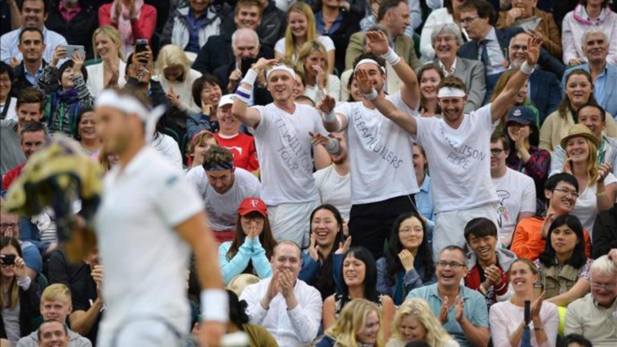 La Central se divirtió con el partido de Marcus Willis ante Roger Federer