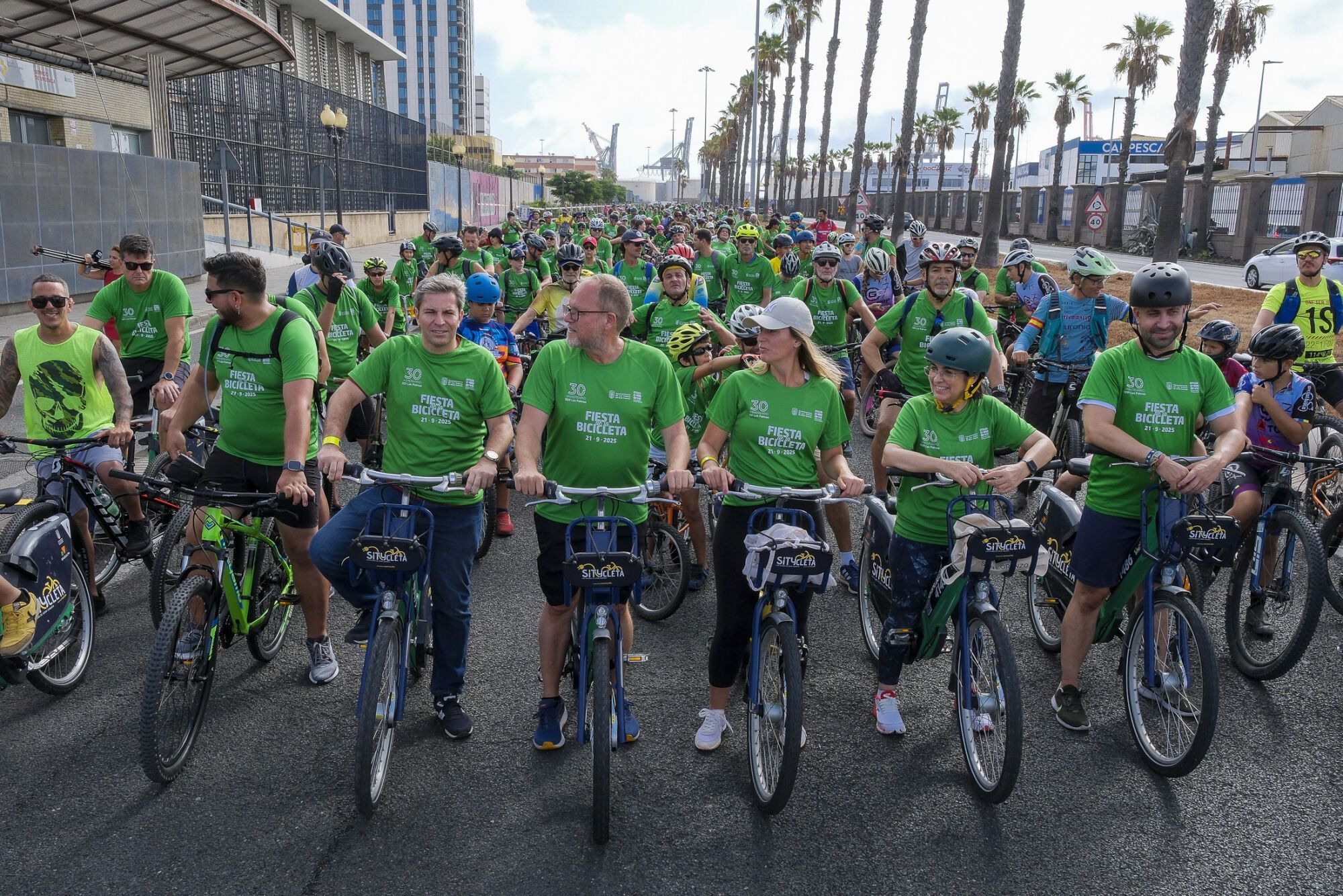 Fiesta de la bici en Las Palmas de Gran Canaria