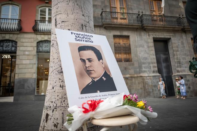 Homenaje a Francisco Muñoz Serrano, primera víctima mortal de la dictadura en Tenerife