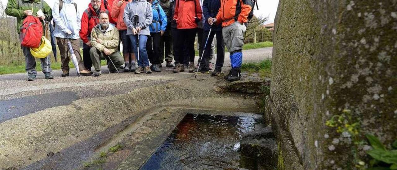 La Ruta da Auga, protagonista del Día de la Actividad Física  |  Una veintena de personas participó ayer en la conmemoración del Día Mundial de la Actividad Física con una caminata por la Ruta da Auga, Fonte e Lavadoiros de Parada (Silleda). La Consellería de Sanidade y la Asociación Galega de Medicina Familiar e Comunitaria (Agamfec) organizaron esta iniciativa, que sirvió para contemplar no solo los enclaves que restauró la parroquia, sino también el paisaje rural que conforman tierras de labradío y plantaciones forestales de especies autóctonas.