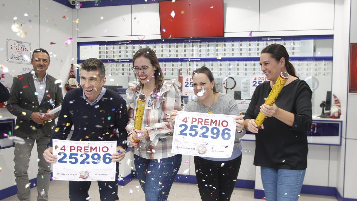 Una administración de Alicante vende 860 décimos del 25296, un cuarto premio de la Lotería de Navidad