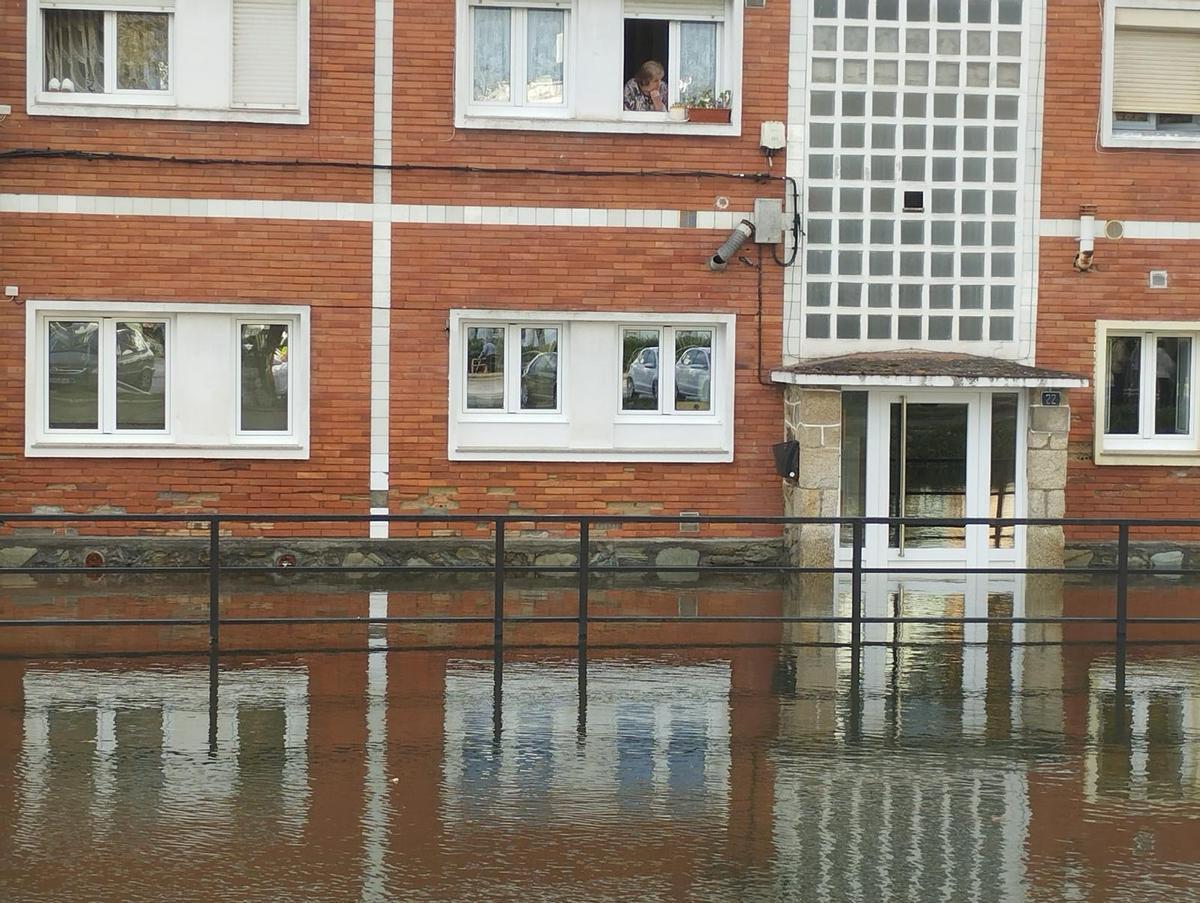 Efecto de la inundación en Vegadeo.