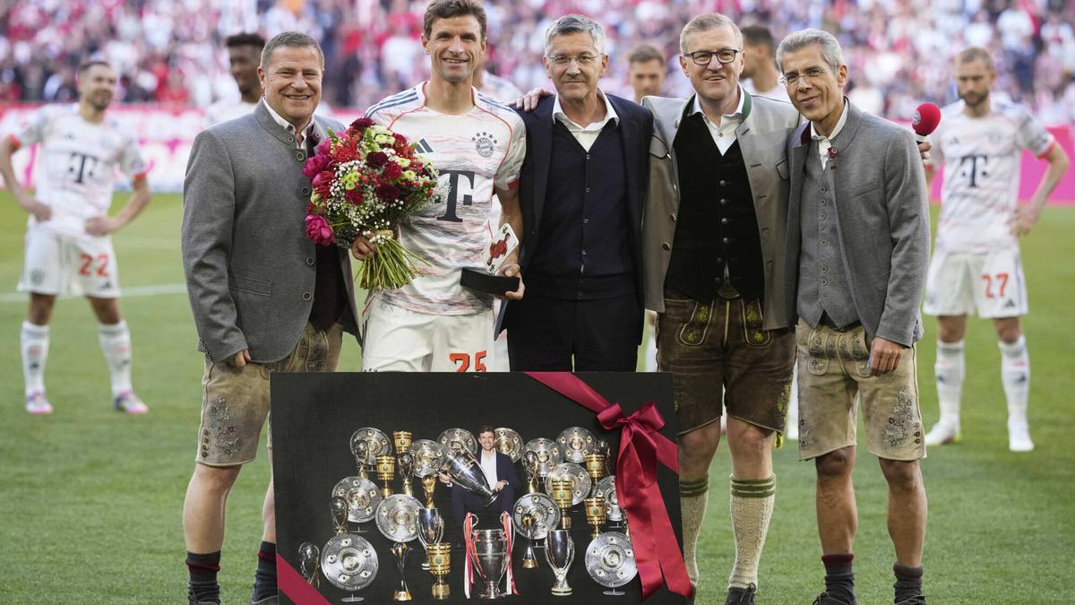 El emotivo homenaje del Bayern a Thomas Muller
