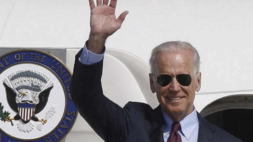 Joe Biden llegando a Kiev.