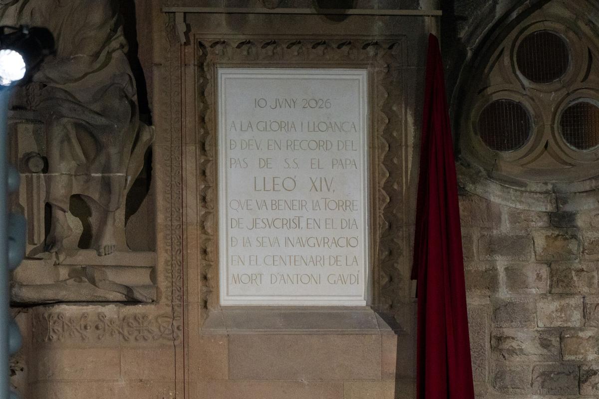Barcelona. Sagrada familia, en al misa solemne realzada por el papa León XIV.  10 de junio de 2026. Sociedad. AUTOR: ZOWY VOETEN