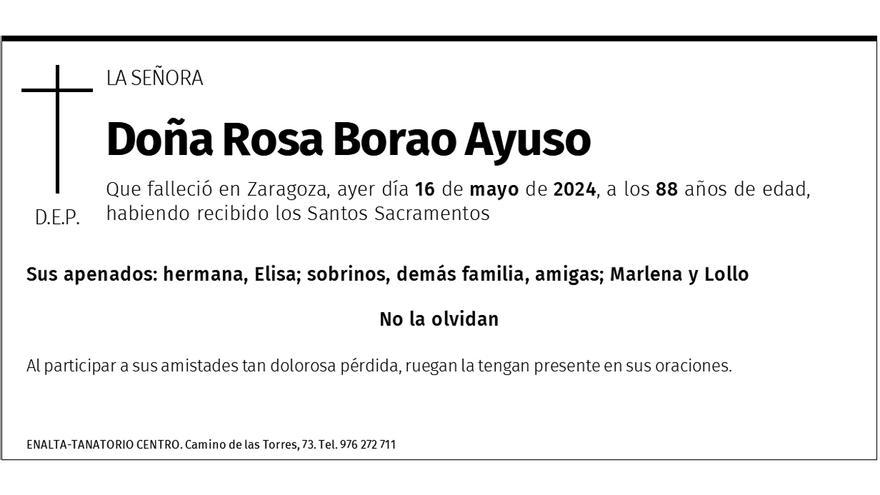 Doña Rosa Borao Ayuso