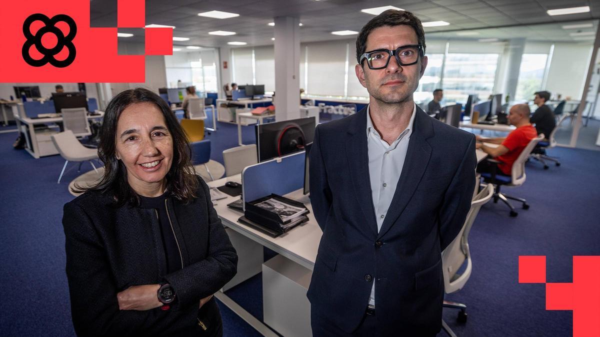 Carmen Borja, directora de Propiedad Intelectual, y Jordi Ilario, CEO de Fractus.