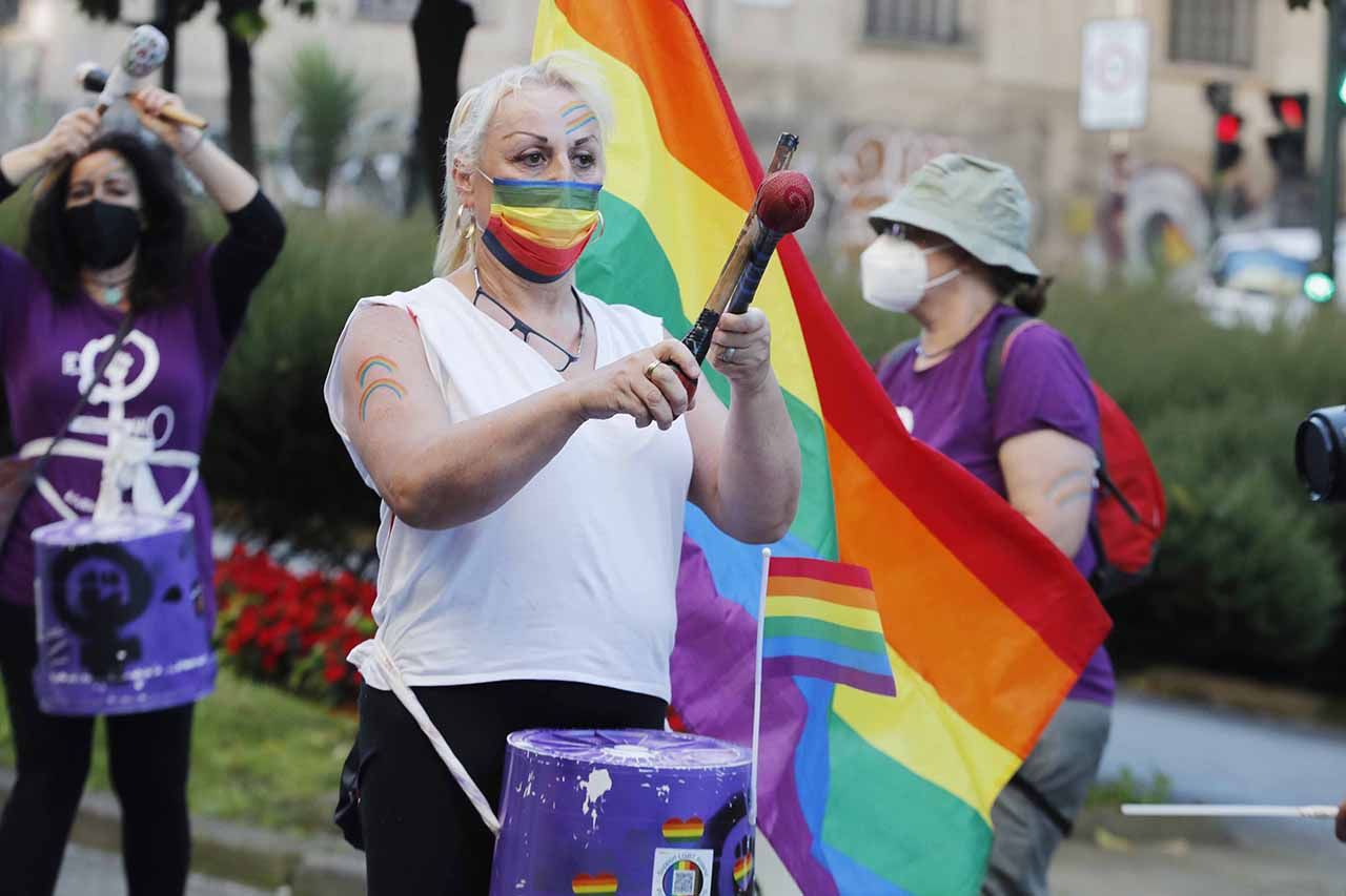 Manifestación del Orgullo LGTBI, el pasado 28 de junio en la Gran Vía de Vigo.