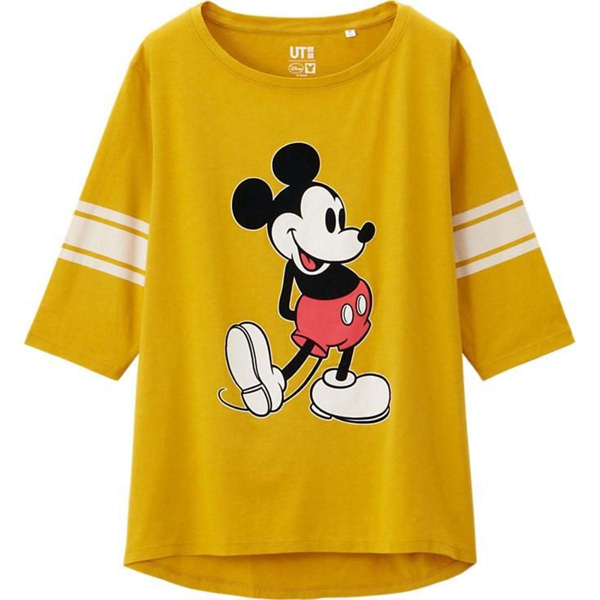 Camiseta Mickey en color mostaza