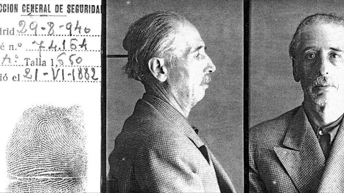 Ficha policial de Lluís Companys