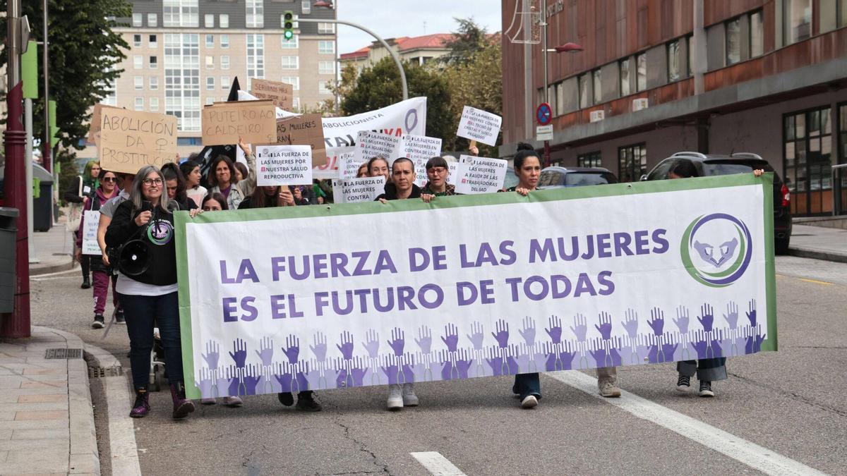 Marcha feminista en Vigo para clamar contra la explotación sexual