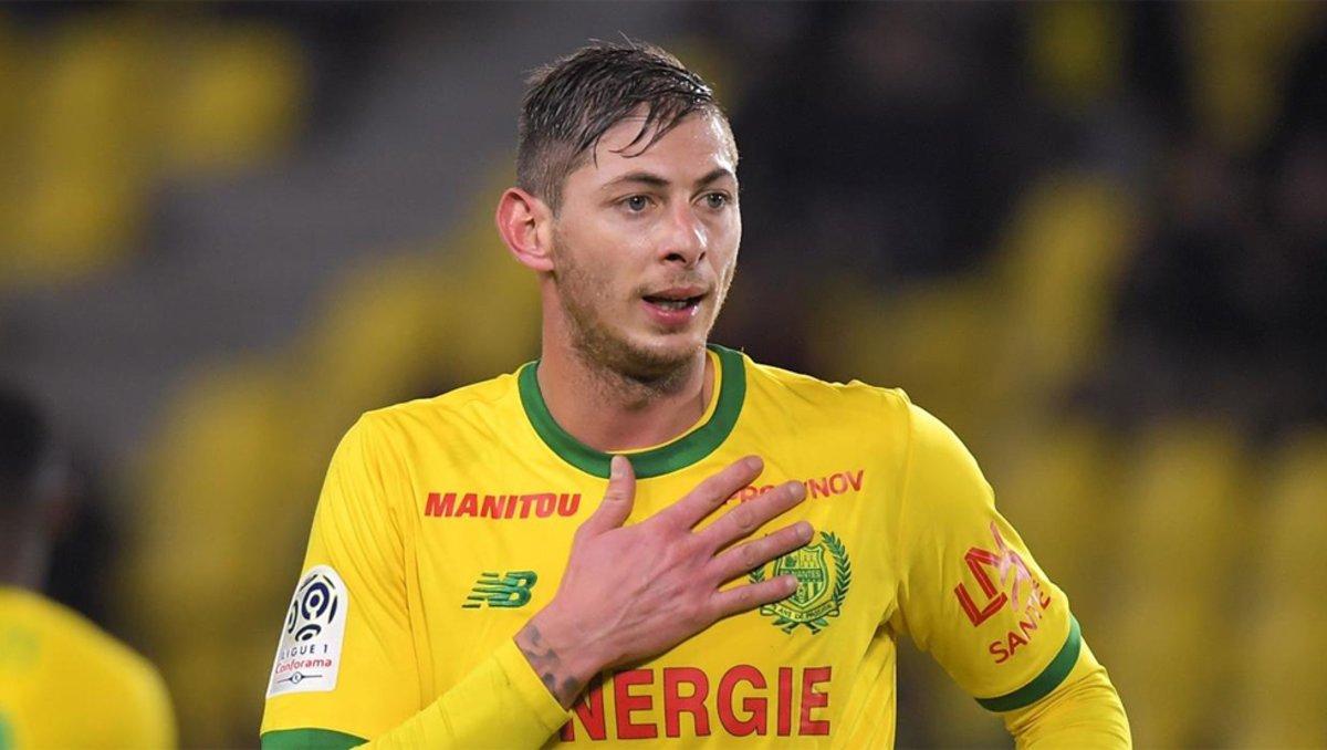 Emiliano Sala en un partido con el Nantes