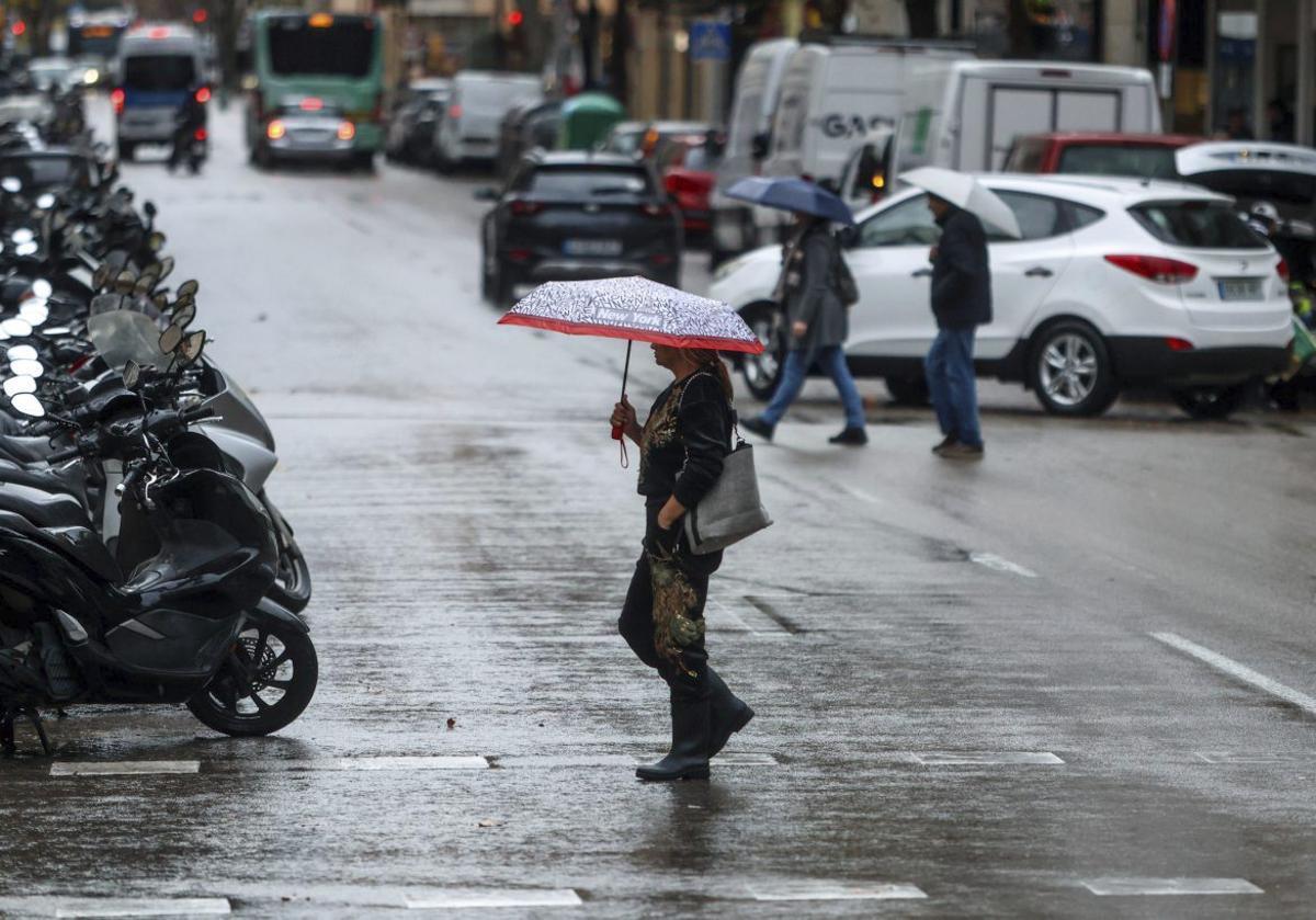 Día de paraguas y viento en Ibiza con la llegada de la borrasca Harry | FOTOS: TONI ESCOBAR