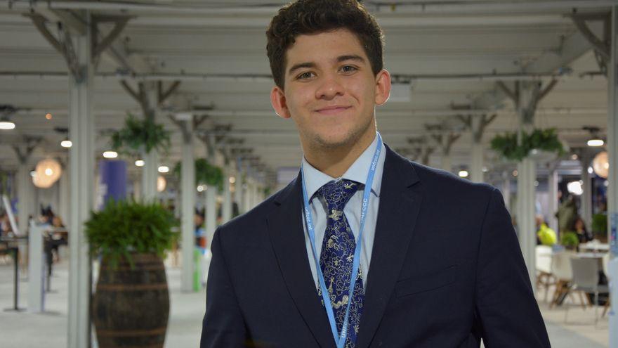 Antonio Muñoz Carrasco, miembro de la delegación de Costa Rica y de la red de &#039;Jóvenes por el Clima&#039;.