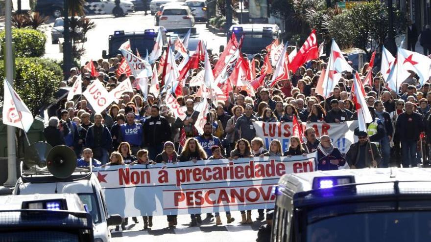 Manifestación de la plantilla de Pescanova en Vigo