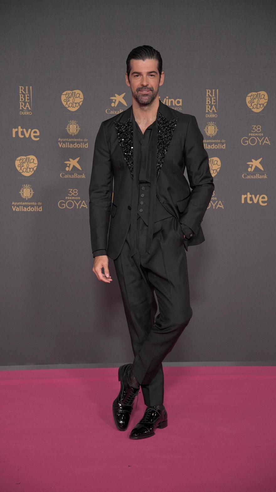 El actor  Miguel Ángel Muñoz posó en la alfombra previa a la gala de la 38 edición de los Premios Goya