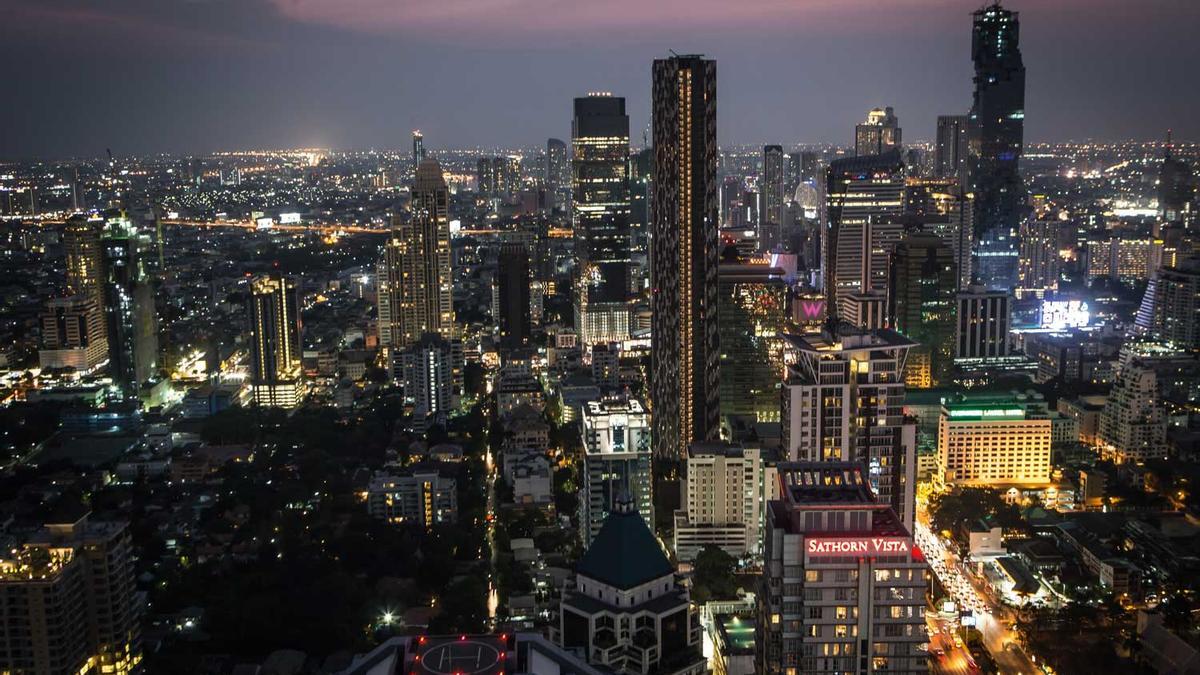 Vista aérea de Bangkok