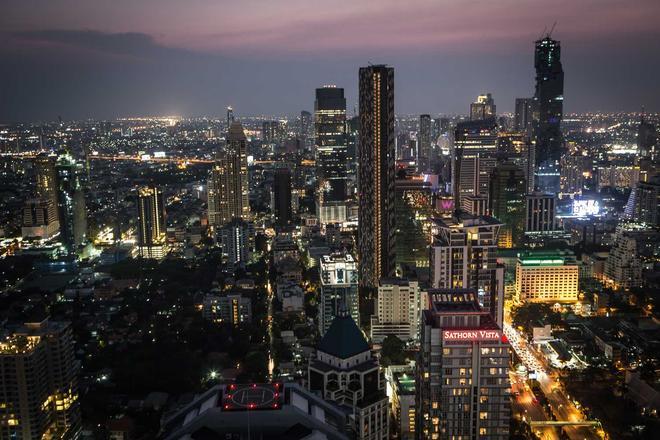 Vista aérea de Bangkok