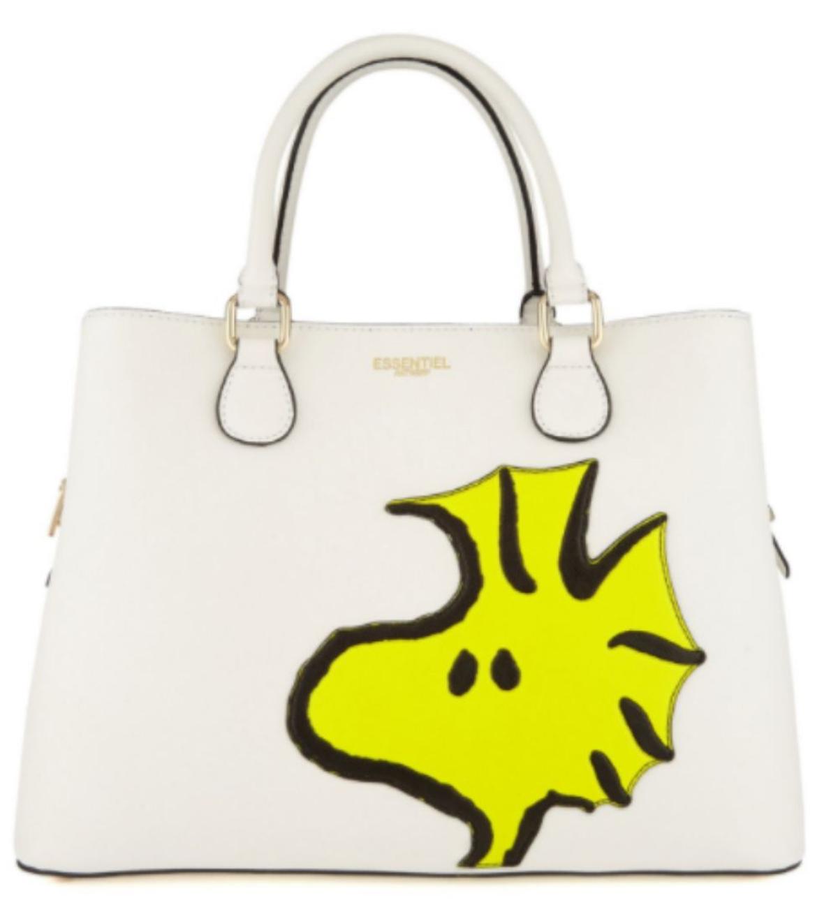 'Tote bag' blanco roto con pájaro de Snoopy, de Essentiel Antwerp