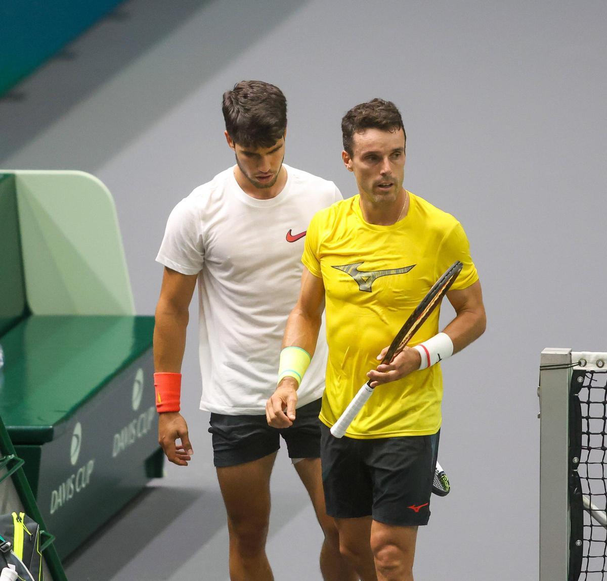 Copa Davis en València: España entrena por segundo día en La Fonteta