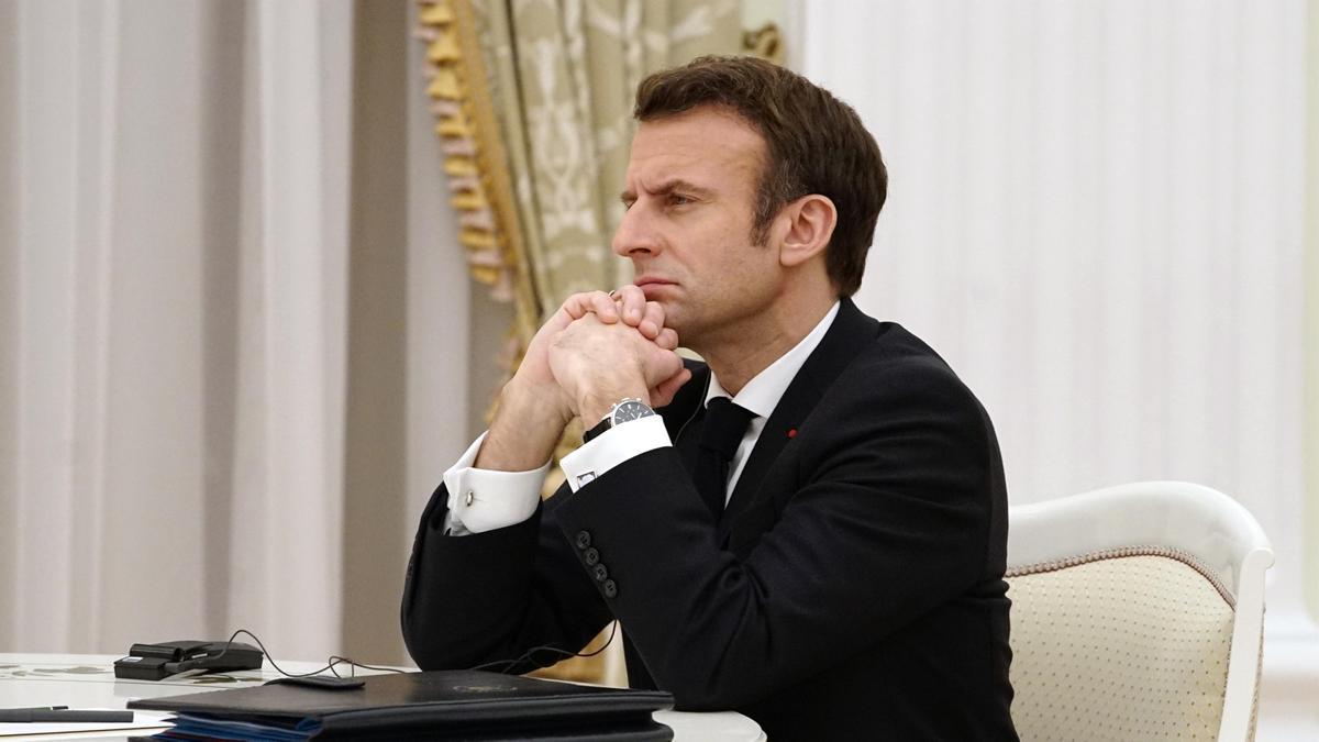 El presidente francés, Emmanuel Macron, de visita en Moscú