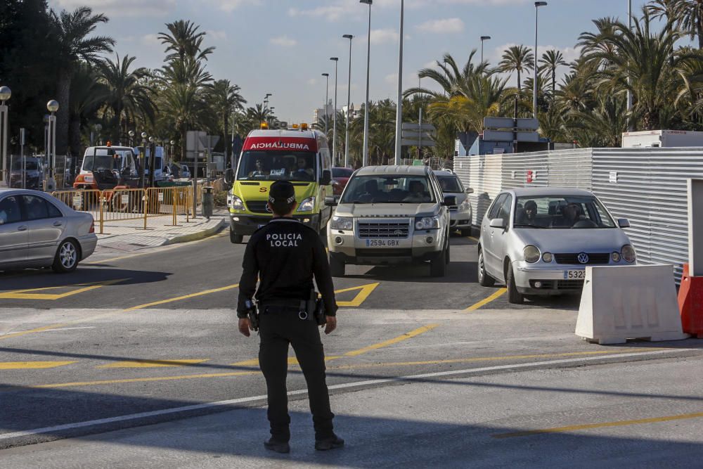 Atascos en el entorno de las obras de Renfe en Elc