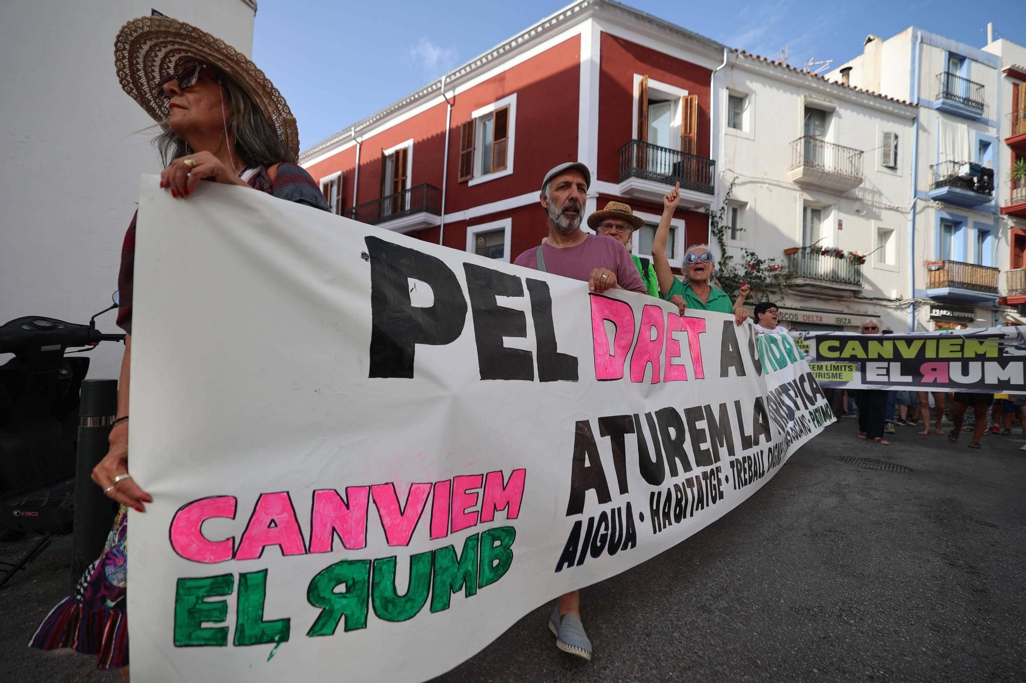 Manifestación contra la masificación turística en Ibiza