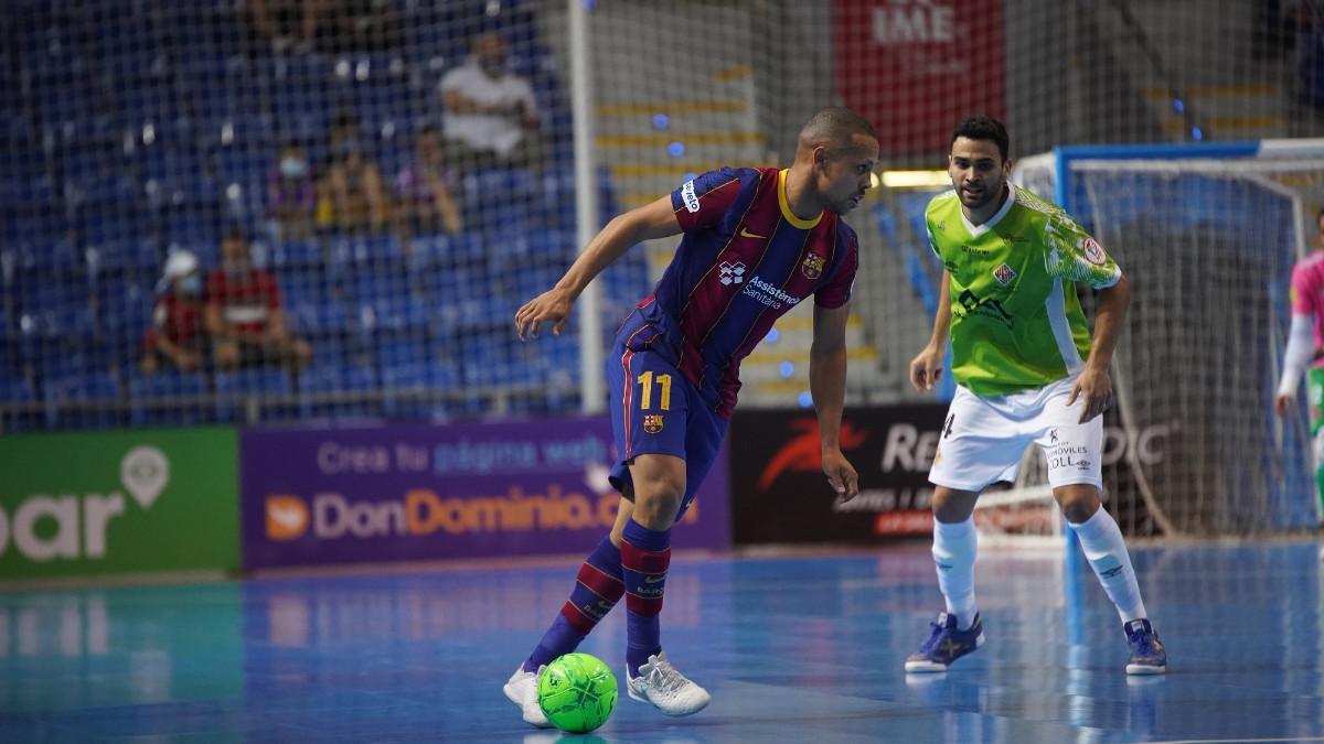 Ferrao, durante el primer partido en Son Moix