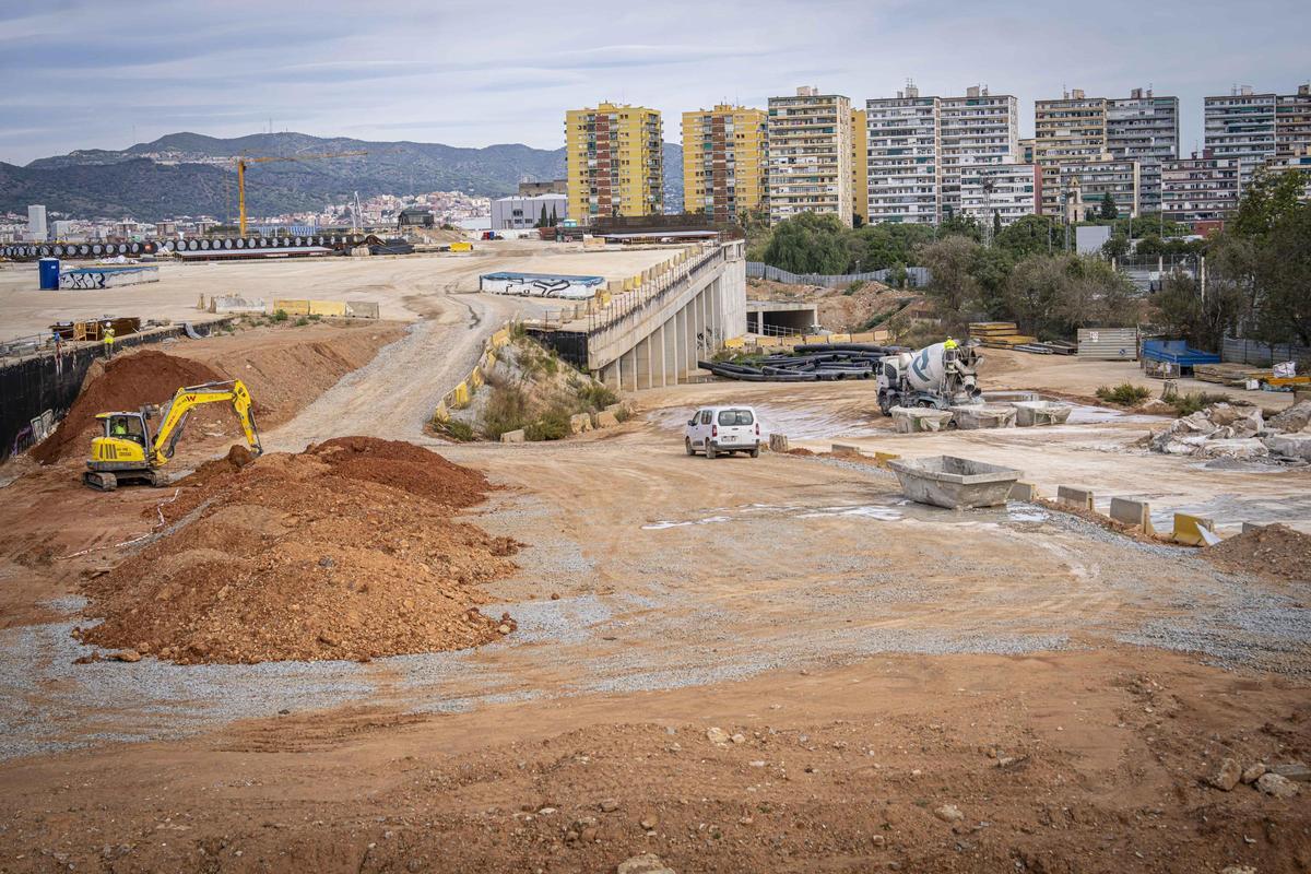 Así están las obras de la futura estación de la Sagrera
