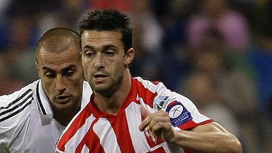 Mantecón, jugando con el Castellón, y Kike Mateo, con la camiseta del Sporting.