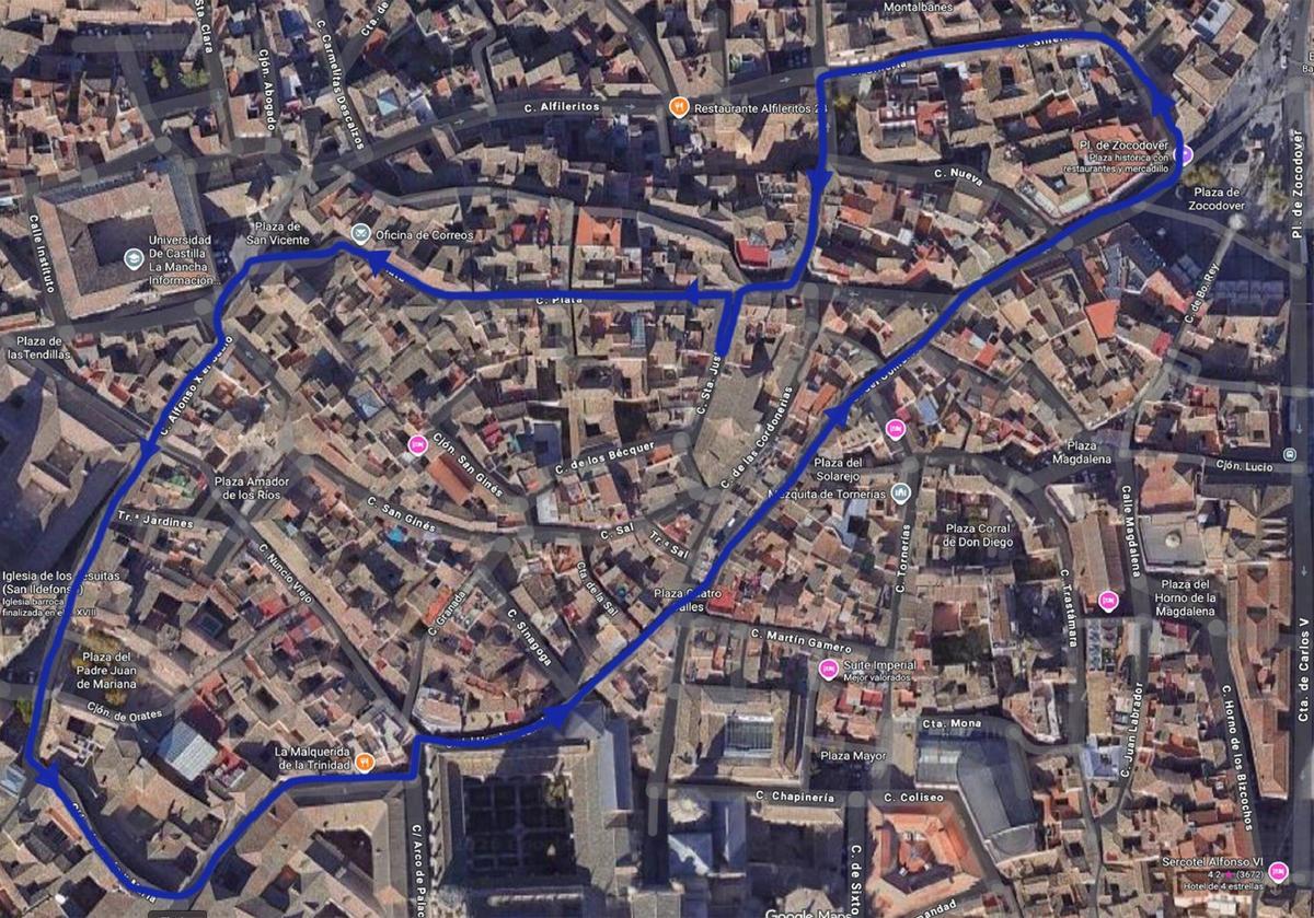 Recorrido Nuestra Señora de la Soledad en la Semana Santa de Toledo